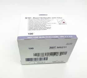 BD Blunt Filter Needle, 18 Gauge, 1.5 Inch