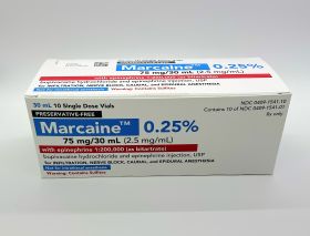 MARCAINE WITH EPINEPHRINE  PF 0.25% (2.5MG/ML) 30ML, NOVAPLUS