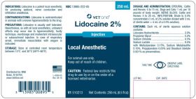 LIDOCAINE 2% 250ML INJ (FOR ANIMAL USE ONLY)