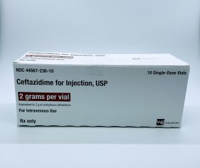 CEFTAZIDIME  SDV INJ USP 2G PER VIAL