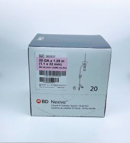Closed IV Catheter Nexiva™ 20 Gauge 1-1/4 Inch Sliding Safety Needle, Box