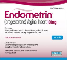 ENDOMETRIN VAG INSERT 100MG