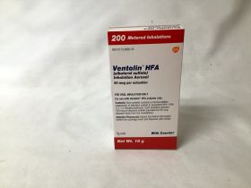 VENTOLIN HFA INHALER 90 MCG PER ACTUATION, 200 METERED INHALATIONS, NET WT. 18G