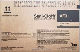 Surface Disinfectant Cleaner Sani Cloth AF3 Premoistened Germicidal Wipe 65 count NonSterile Canister PDI