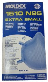 Surgical N95 Respirator Mask Dura-Mesh Cup Shell Blue XS, ASTM Level 3, 20/Box Moldex