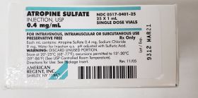 ATROPINE SULFATE VL .4MG 1ML