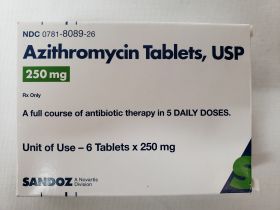 AZITHROMYCIN 250MG TAB 6 UDAB