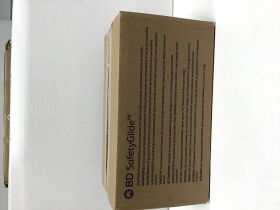 SafeyGlide Hypodermic Needle, Sliding Safety, Detachable Needle, Luer Lock Tip, Sterile, Single Use, 25 Gauge 5/8 Inch Length, 3mL