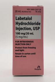 LABETALOL HYDROCHLORIDE INJ, USP MDV 5MG/ML 20ML