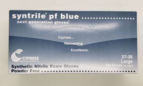 Gloves, Large, Nitrile, Exam, NonSterile, Standard Cuff, Not Chemo Approved, Blue, Box