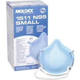 N95 Nonsterile Cup Elastic Strap Surgical Mask Blue Small ASTM Level 3