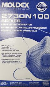 Respirator Mask Industrial N100 w/ Valve Cup Elastic Strap, White, NonSterile, Medium/Large