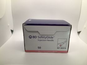 SafeyGlide Hypodermic Needle, Sliding Safety, Sterile, Single Use, 18 Gauge 1 1/2 Inch Length