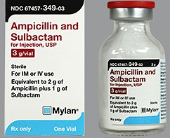 AMPICILLIN/SULBACTAM INJ, USP SDV 3G