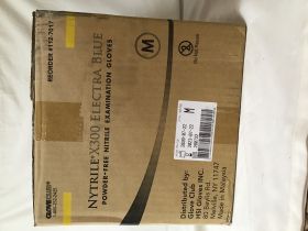 Gloves, Medium, Nytrile, Latex-Free, Powder-Free, Non-Sterile, Electra Blue, Case