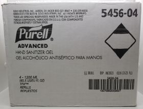 Hand Sanitizer Purell Advanced 1,200ML Ethyl Alcohol Gel Dispenser GOJO Cs/4 MFG# 5456-04
