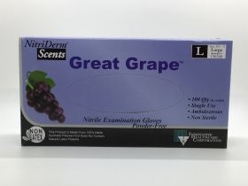 Gloves, Large, Nitrile, Grape Scented, Box
