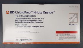 Prep Solution ChloraPrep™ Hi-Lite Orange™ 10.5mL Applicator 2% / 70% Strength CHG (Chlorhexidine Gluconate) / Isopropyl Alcohol Sterile