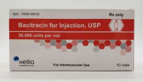 BACITRACIN FOR INJ, USP 50,000 U/VL