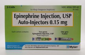 EPINEPHRINE INJ, USP SINGLE-DOE AUTO-INJECTOR 0.15MG