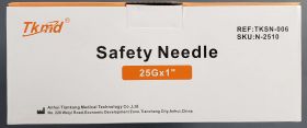 TKMD Safety Needle, 25 Gauge 1 Inch Length