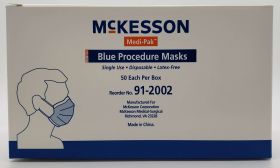 Nonsterile Pleated Earloop Mask Level 1 Blue One Size Fits Most