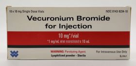 VECURONIUM BROMIDE INJ 10MG/VL