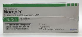 NAROPIN HCI INJ, USP SDV 0.75% 7.5MG/ML 20ML