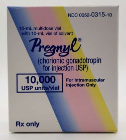 PREGNYL FOR INJ, USP 10,000 UNITS/VIAL MDV 10ML***  ** POLICY RESTRICTED **