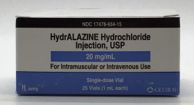 HYDRALAZINE VL 20MG 1ML