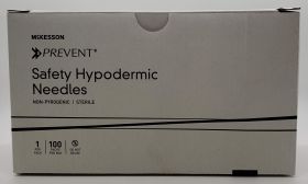 Prevent Safety Hypodermic Needles, Hinged Safety, Non-Pyrogenic, Sterile, Single Use, 18 Gauge 1 Inch Length (1.27mm x 25mm)