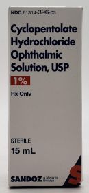CYCLOPENTOLATE HYDROCHLORIDE 1% OPHTHALMIC SOLUTION, USP 1% 15ML