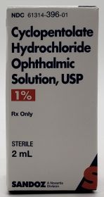 CYCLOPENTOLATE HYDROCHLORIDE 1% OPHTHALMIC SOLUTION, USP 1% 2ML