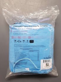 Chemotherapy Procedure Gown McKesson Adult Medium Blue NonSterile AAMI Level 2 / ASTM D6978