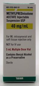 METHYLPREDNISOLONE ACETATE MDV 40MG/ML 5ML