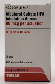 ALBUTEROL SULFATE HFA INHALATION AEROSOL WITH DOSE COUNTER 90MCG 200 METERED INHALATION