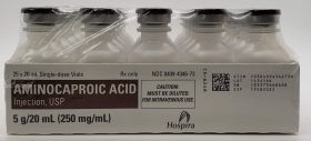 AMINOCAPROIC ACID INJ, USP SDV 250MG/ML 20ML