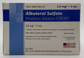 ALBUTEROL INHALATION SOLUTION 2.5MG/3ML VL 3ML