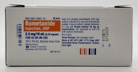 BUMETANIDE INJ, USP MDV 0.25MG/ML 2.5MG/10ML