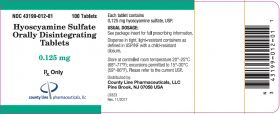 HYOSCYAMINE SULFATE ORAL DISINTEGRATING TAB 0.125MG