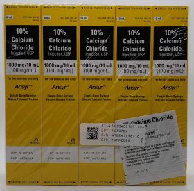 CALCIUM CHLORIDE 10% SYRINGE 100MG/ML 10ML
