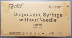 TKMD Syringe, Without Needle, Luer Lock Tip, Sterile, 1cc/mL