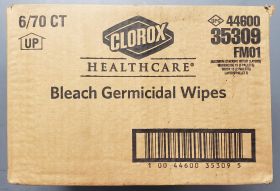 Clorox Healthcare Unscented Bleach Germicidal Disinfecting Wipes (6.75" x 9" | 70 Wipe Canisters), Case