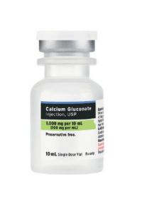 CALCIUM GLUCONATE INJ, USP SDV PRESERVATIVE-FREE 10% 10ML