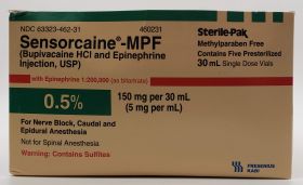 SENSORCAINE / EPINEPHRINE SDV 0.5% 30ML