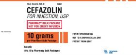 CEFAZOLIN INJ, USP VIAL (PHARMACY BULK PACK) PRESERVATIVE-FREE 10GM 100ML