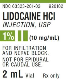 LIDOCAINE HCI INJ, USP SDV 1% 2ML, NOT PF