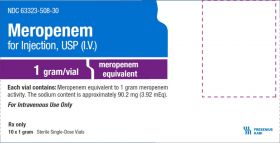 MEROPENEM INJ, USP (I.V.) 1GM/VL 30ML