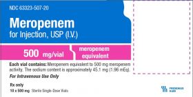 MEROPENEM INJ, USP (I.V.) 500MG/VL 20ML