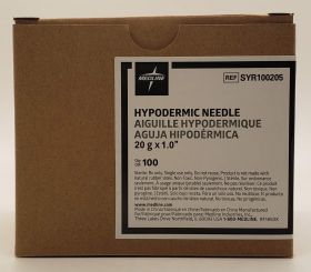 Medline Hypodermic Needle, Regular Bevel, 20 Gauge 1 Inch Length